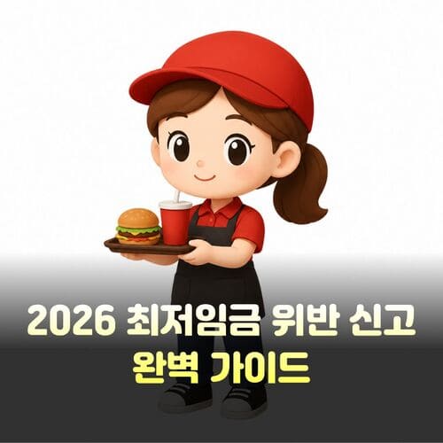 2026 최저임금 위반 신고 완벽 가이드 - 준비물, 진정 절차, 사업주 처벌수위 총정리 4 제목을 입력해주세요. 15 1 1