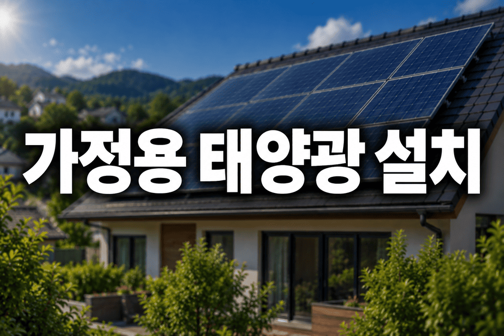 가정용 태양광 패널설치