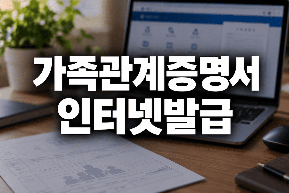 가족관계증명서 인터넷 발급 안내 1 1
