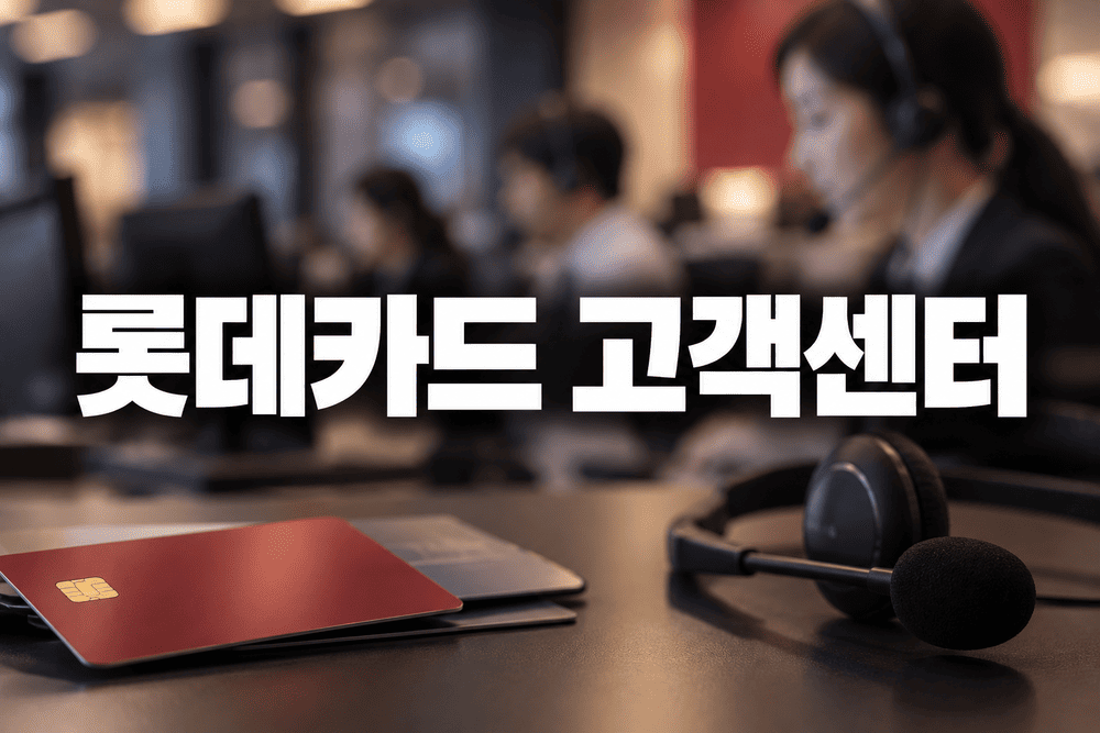 롯데카드 고객센터 지원 안내 1 1