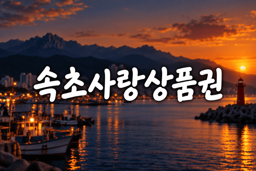 속초항 노을과 속초사랑상품권 1 1